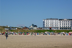 Blick vom Nordstrand zur Ferienwohnung